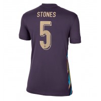 Camiseta Inglaterra John Stones #5 Segunda Equipación Replica Eurocopa 2024 para mujer mangas cortas